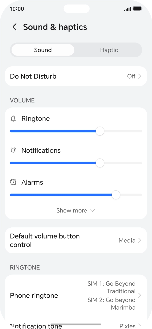 Press Phone ringtone.