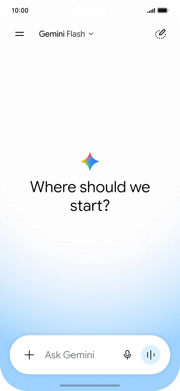 Press the menu icon. Press the menu icon.