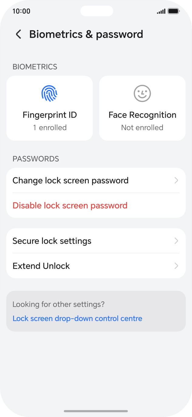 Press Disable lock screen password and key in the additional lock code you created earlier. Press Disable lock screen password and key in the additional lock code you created earlier.