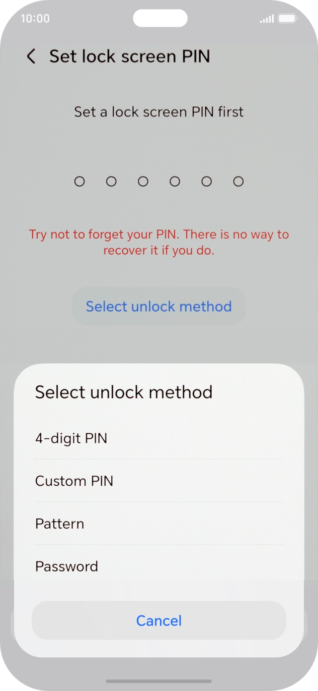 Press the required lock code and follow the instructions on the screen to create an additional lock code. Press the required lock code and follow the instructions on the screen to create an additional lock code.
