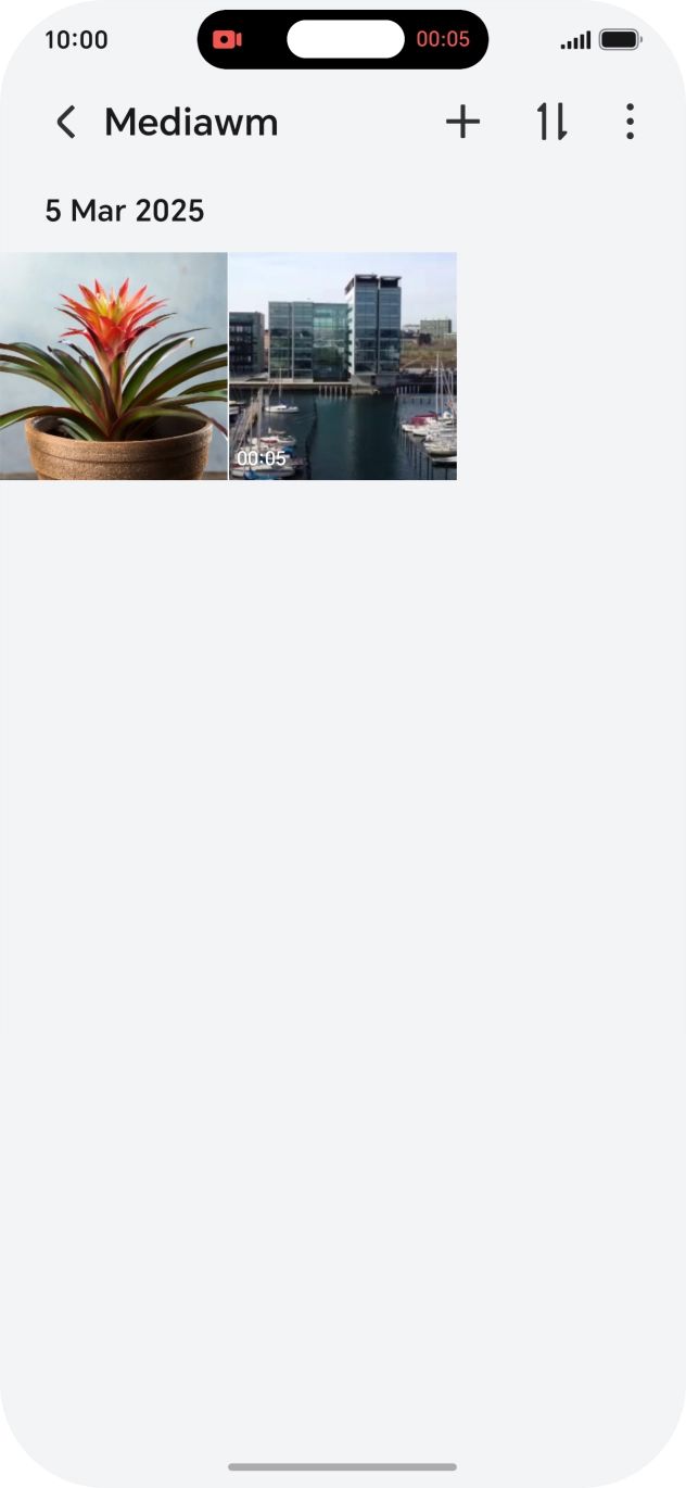 Press the screen recording icon.