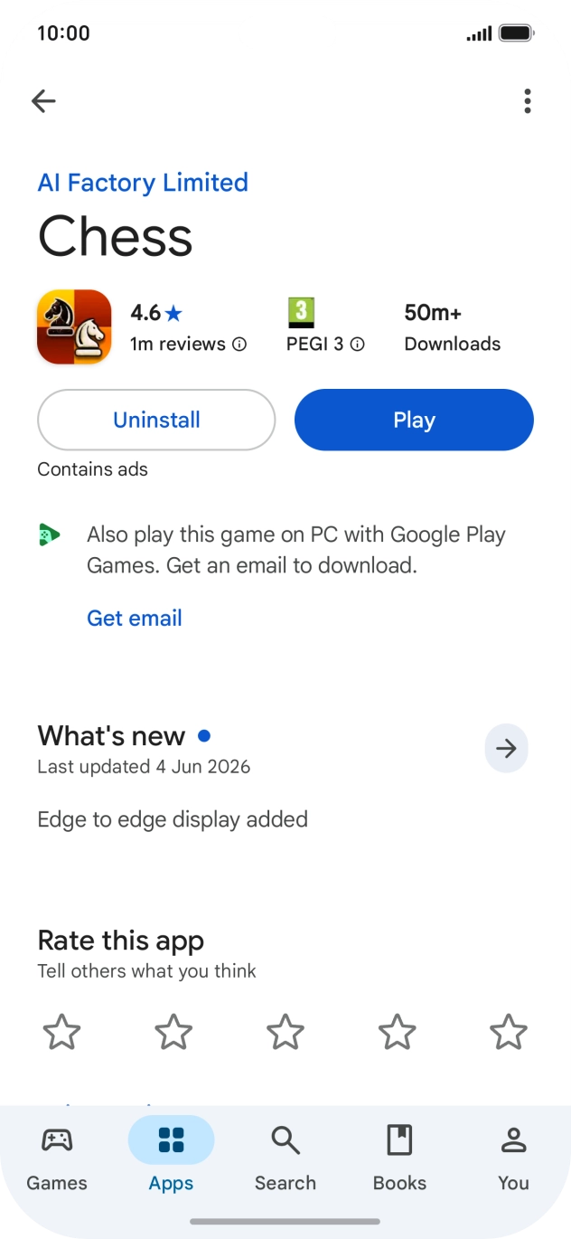 Press Uninstall.