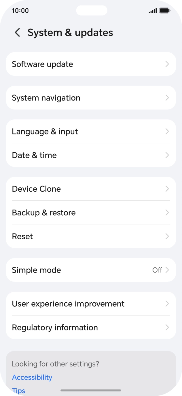 Press Software update. If a new software version is available, it's displayed. Follow the instructions on the screen to update the phone software. Press Software update. If a new software version is available, it's displayed. Follow the instructions on the screen to update the phone software.