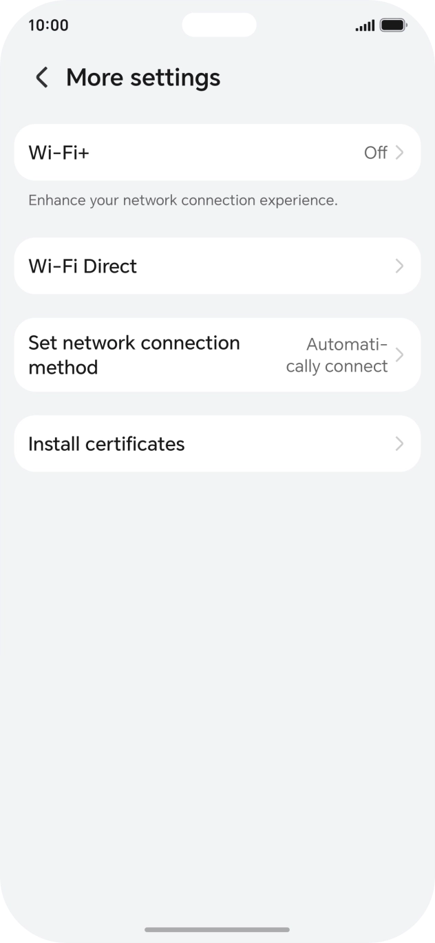 Press Wi-Fi+. Press Wi-Fi+.
