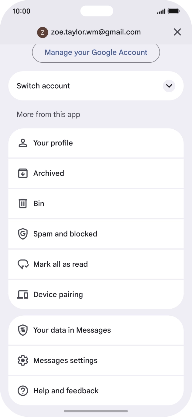 Press Messages settings. Press Messages settings.