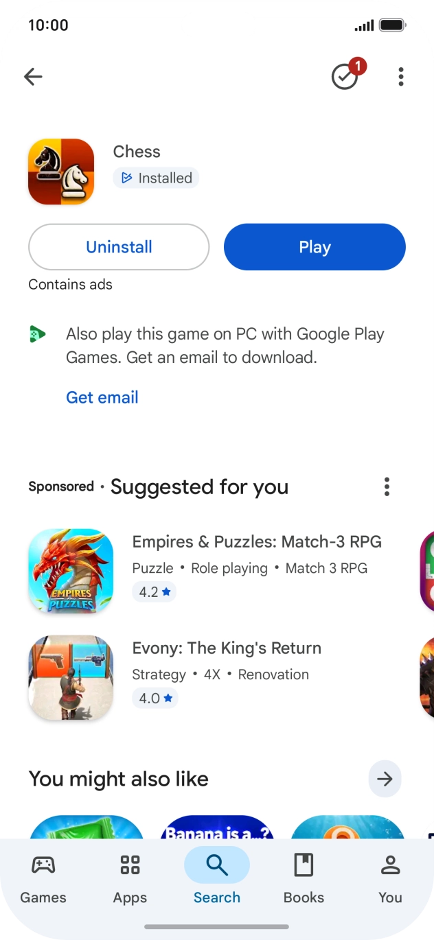 Slide your finger upwards starting from the bottom of the screen to return to the home screen.