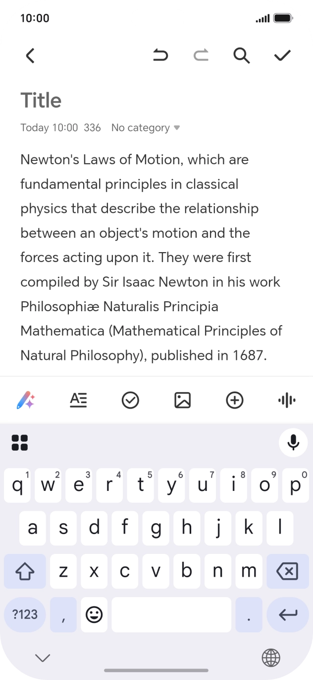 Press the AI icon.