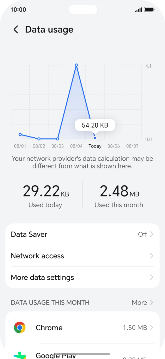 Press Network access.