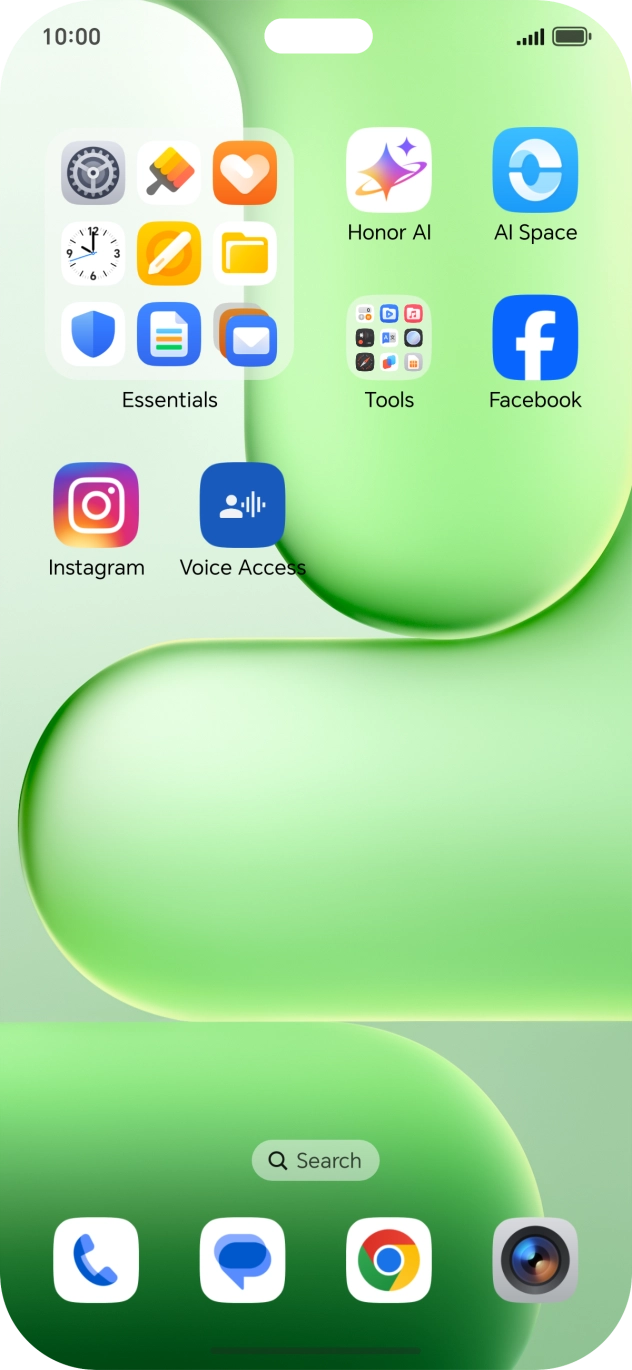 Press the settings icon.