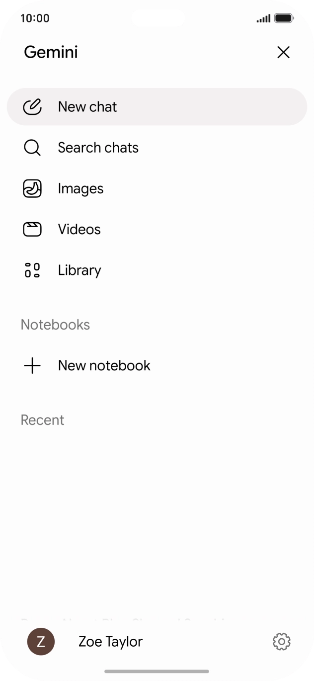 Press the profile icon. Press the profile icon.
