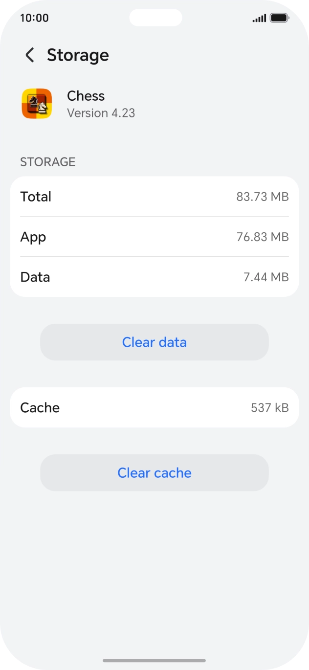 Press Clear cache.