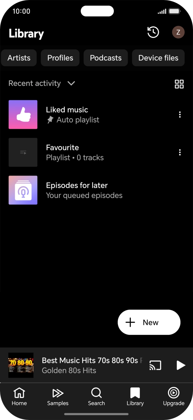Press Device files and go to the required audio file.