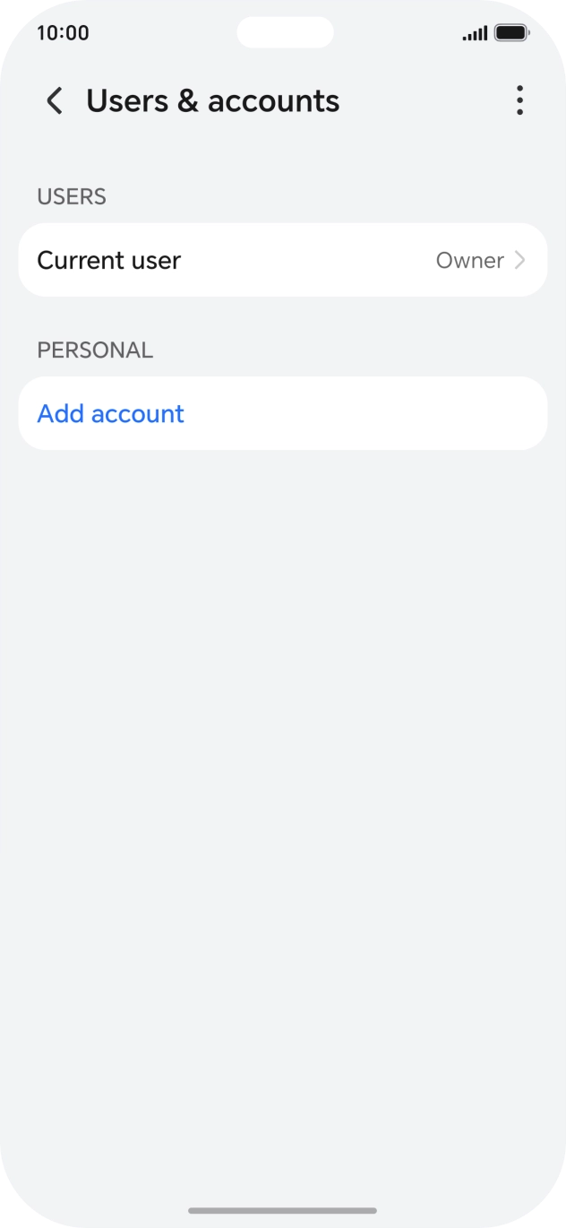 Press Add account.