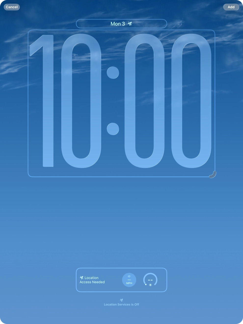 To customise the way the lock screen date is displayed, press the date widget and follow the instructions on the screen to select the required widget display mode.