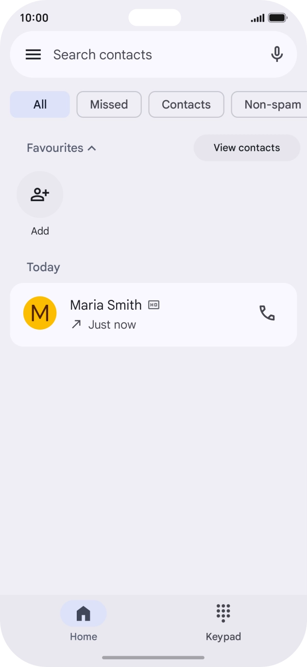 Press the menu icon.