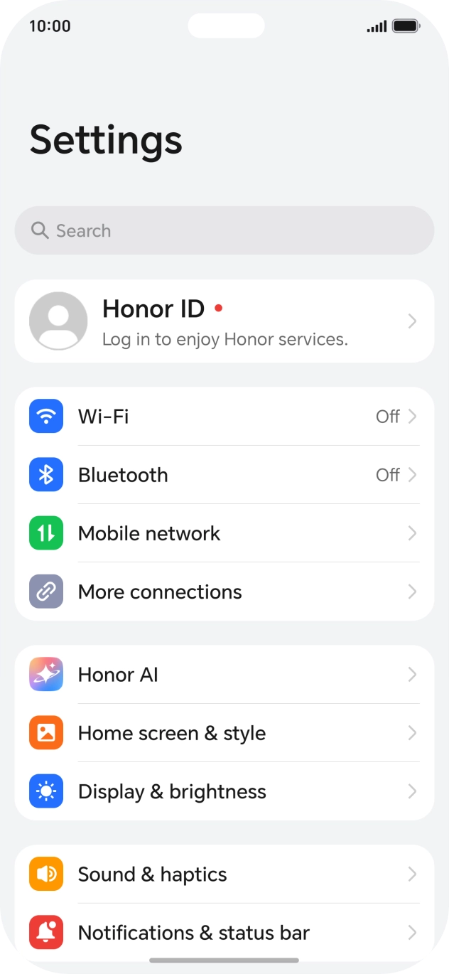 Press Mobile network. Press Mobile network.