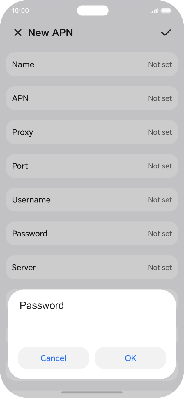 Key in p and press OK. Key in p and press OK.