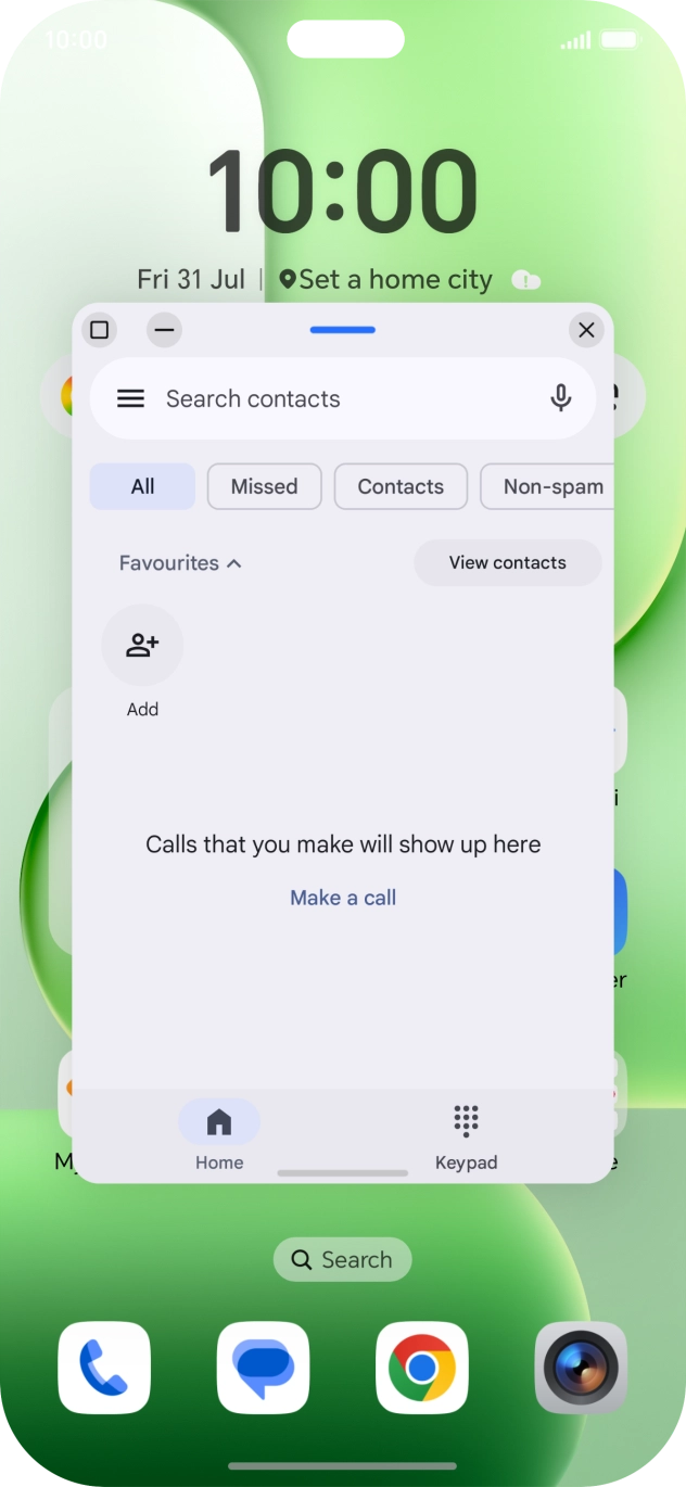 The application is now shown in split screen view. You can now open another application in the background and use both applications at the same time. The application is now shown in split screen view. You can now open another application in the background and use both applications at the same time.