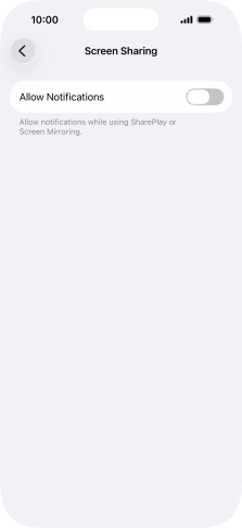 Press the indicator next to 'Allow Notifications' to turn the function on or off.