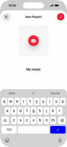 Press the confirm icon.
