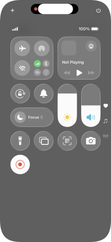 Press the screen recording icon to stop the recording.