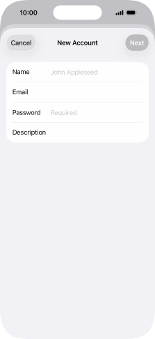 Press Name and key in the required sender name.