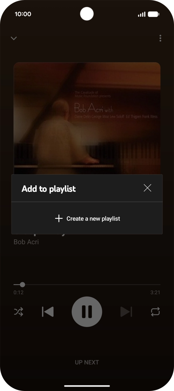 Press Create a new playlist. Press Create a new playlist.