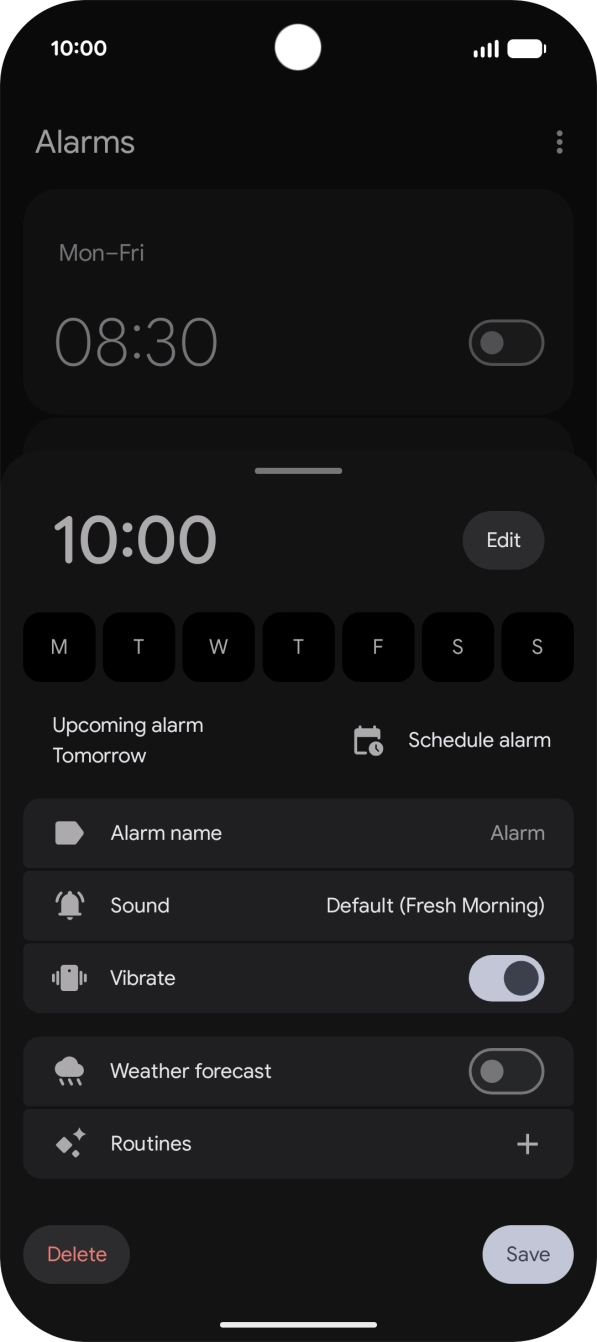 Press the required week days to select them.