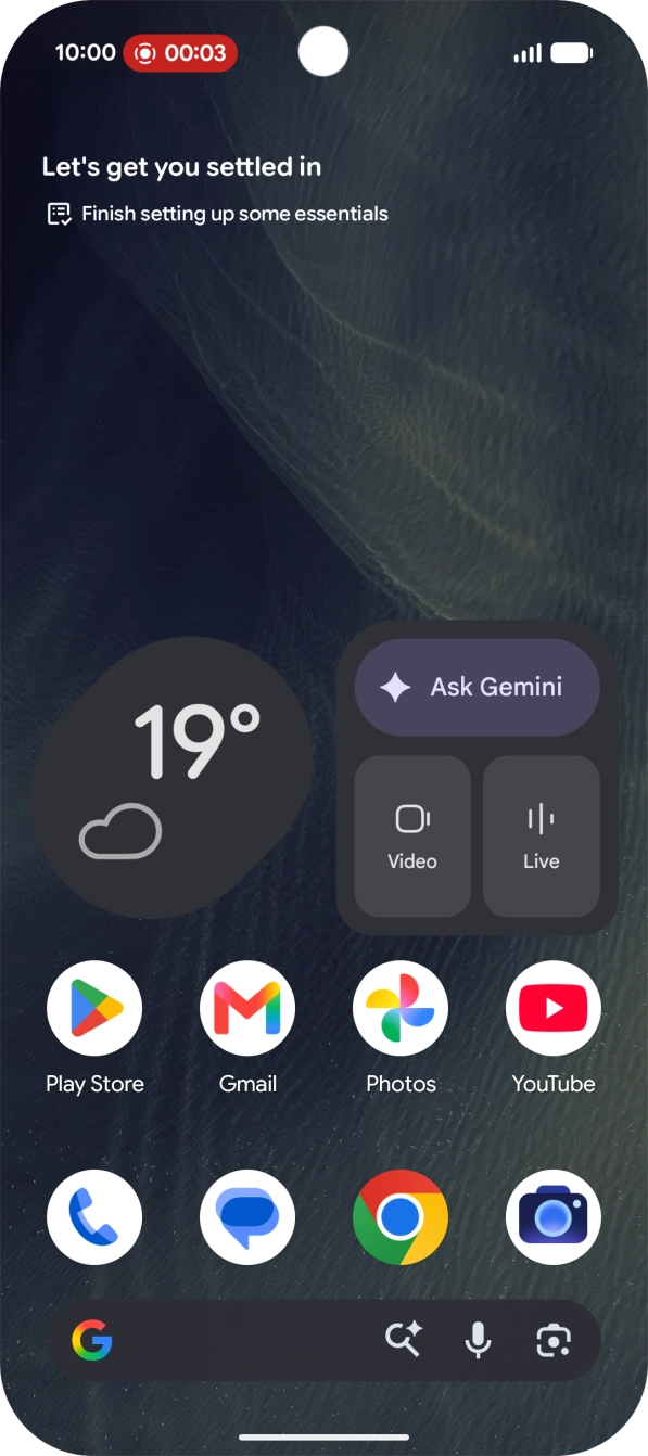 Press the screen recording icon.