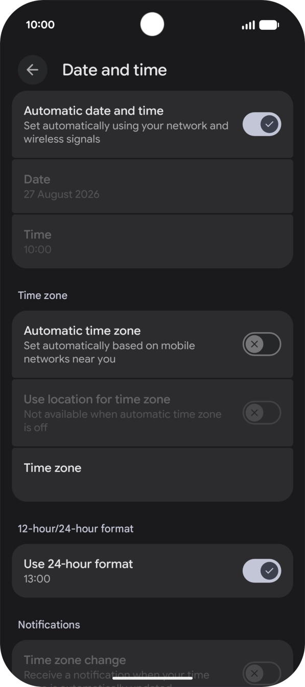 Press the indicator next to 