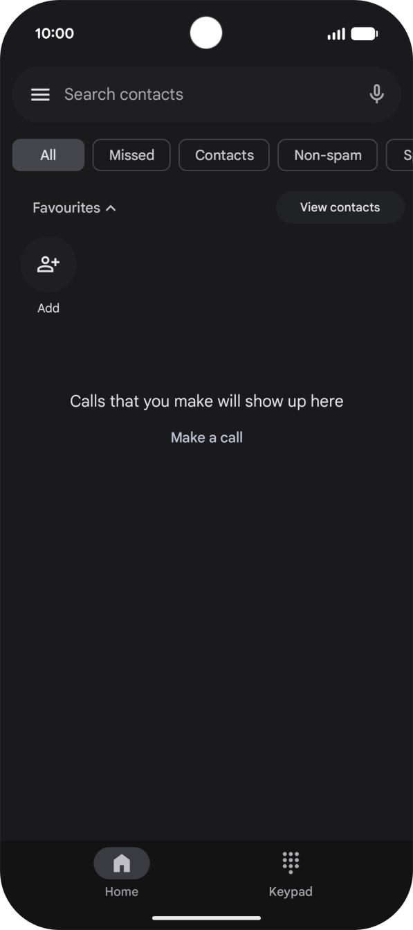 Press the menu icon.