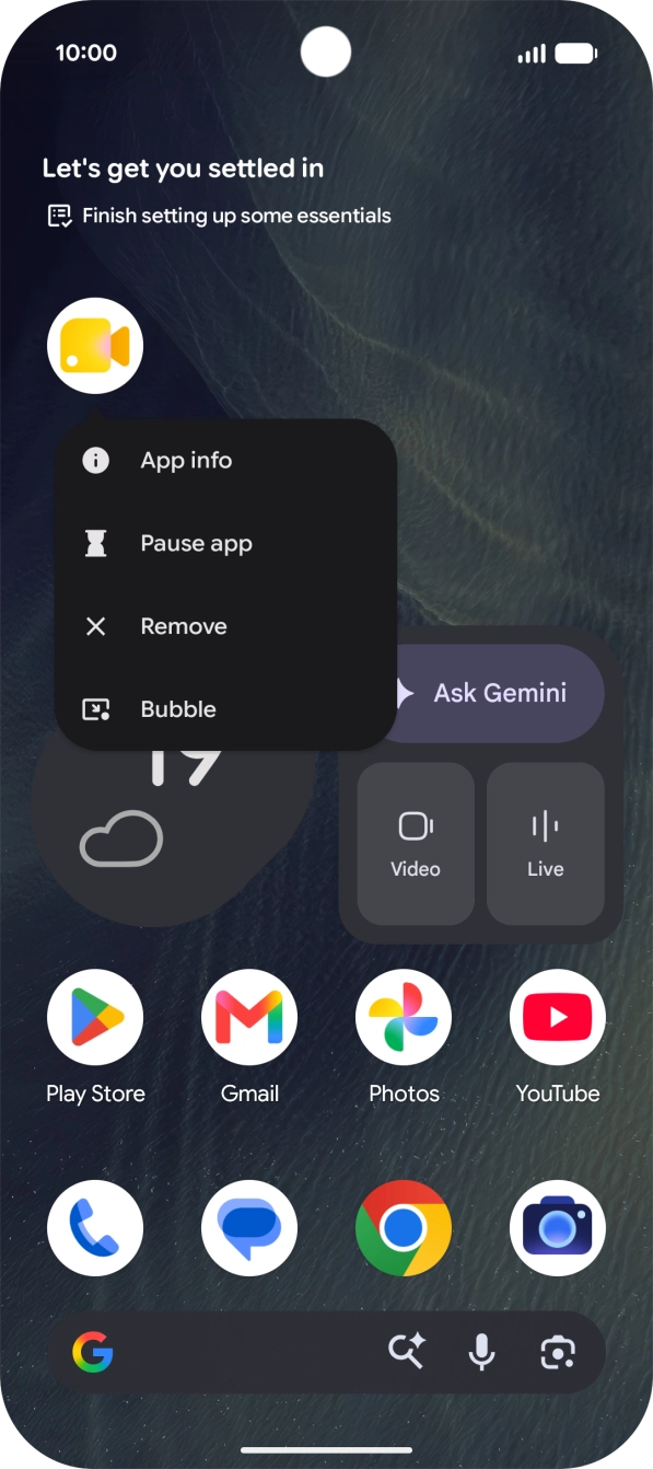Drag the app icon to Remove.