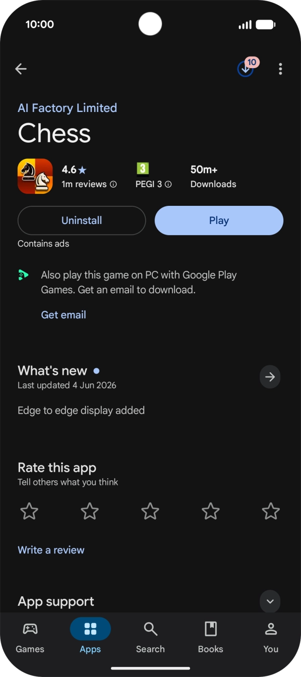 Press Uninstall.