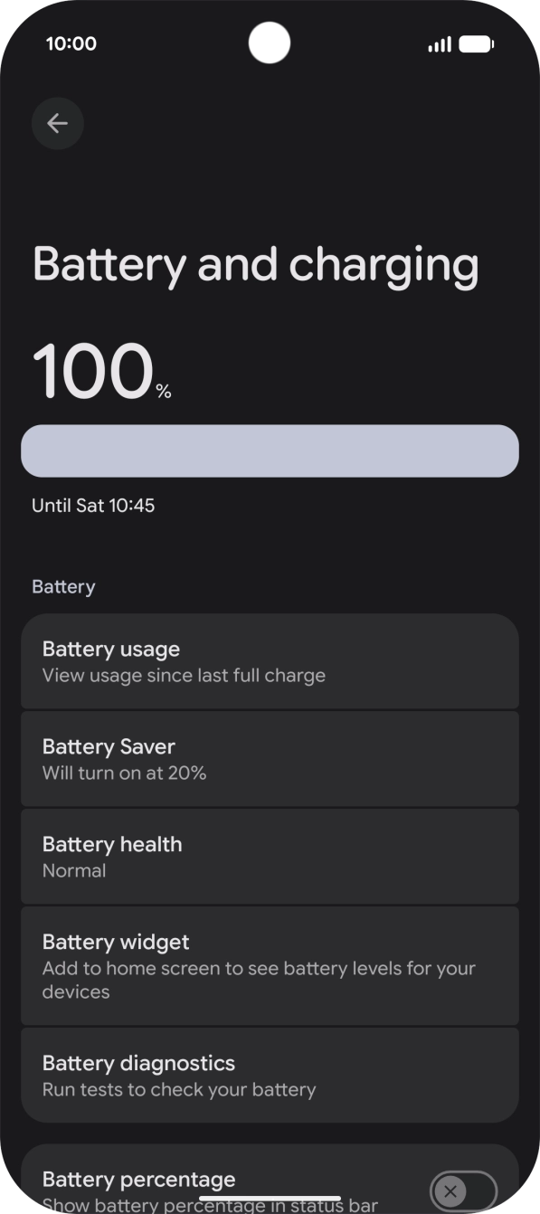 Press Battery Saver. Press Battery Saver.