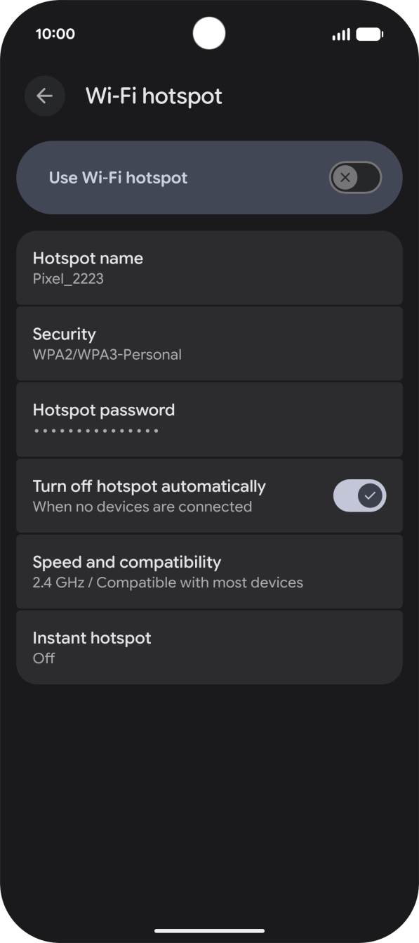 Press Hotspot name. Press Hotspot name.