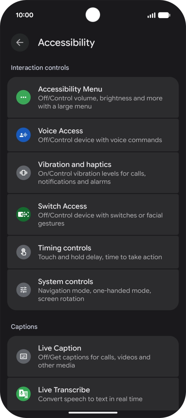 Press the required category below 