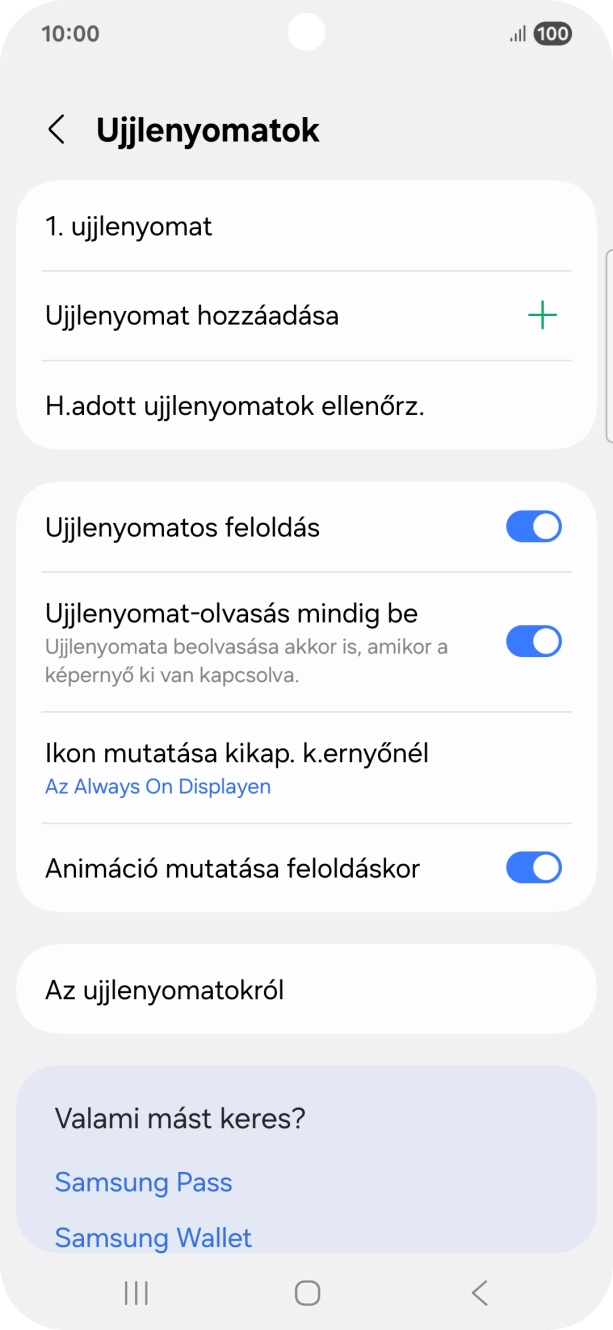 Kattints a kívánt beállítások melletti csúszkákra a funkciók be- vagy kikapcsolásához.