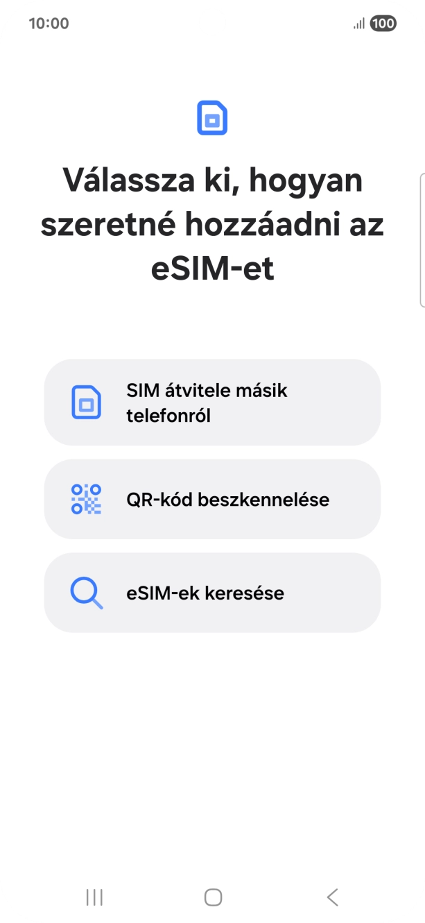 Válaszd a QR-kód beszkennelése lehetőséget. Válaszd a QR-kód beszkennelése lehetőséget.