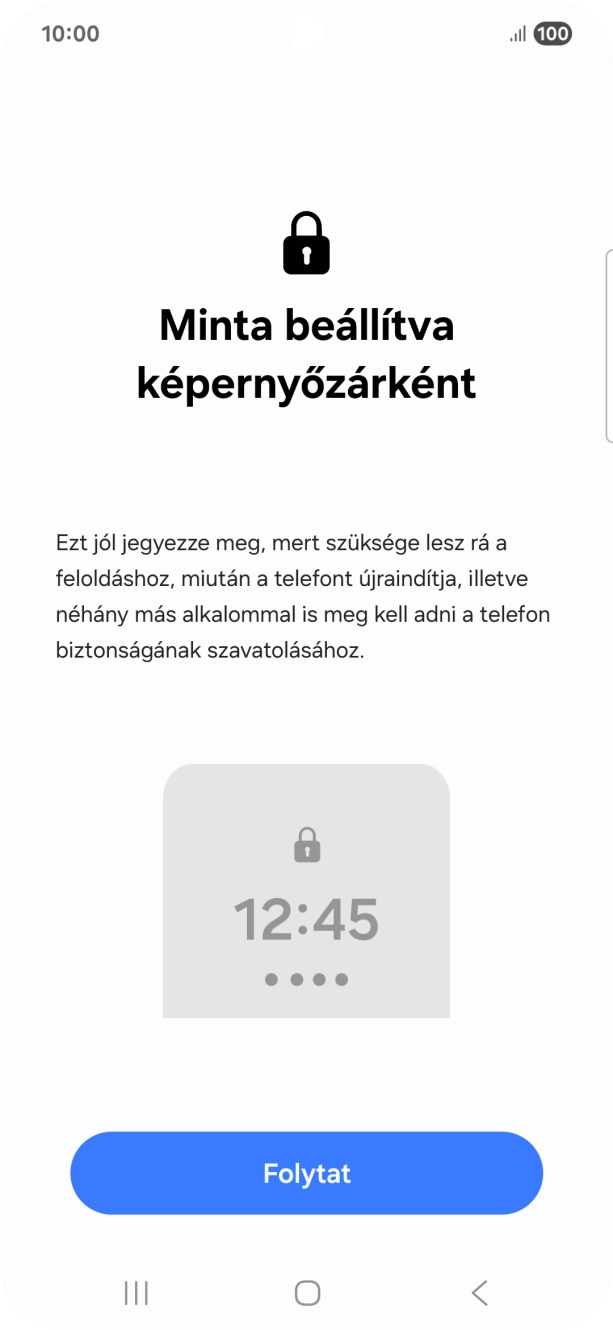 Válaszd a Folytat lehetőséget.