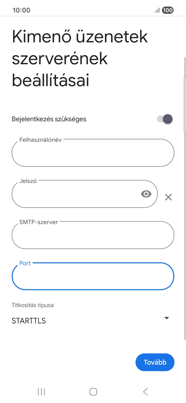 Nyisd le a „Titkosítás típusa” alatt legördülő menüt.