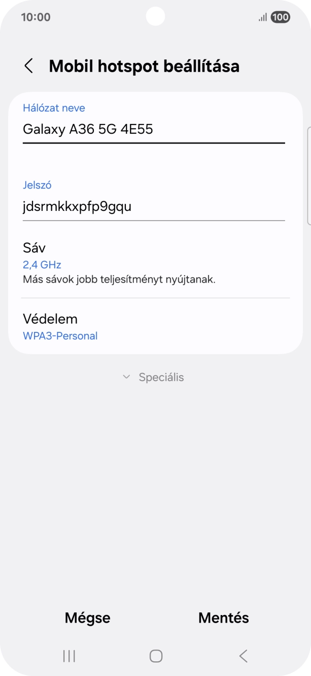 Kattints a „Jelszó” alatti mezőre, és írd be a kívánt jelszót.