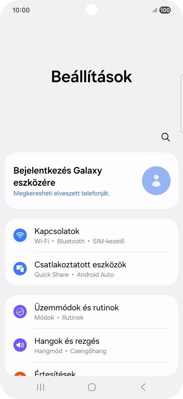 Válaszd a Kapcsolatok lehetőséget. Válaszd a Kapcsolatok lehetőséget.