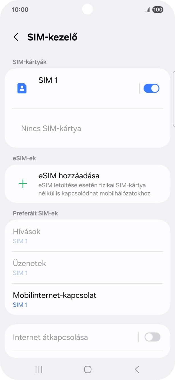 Válaszd az eSIM hozzáadása lehetőséget. Válaszd az eSIM hozzáadása lehetőséget.