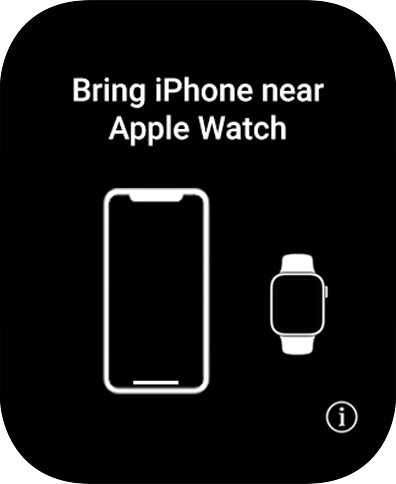 Coloque o seu Apple Watch junto do seu telefone.