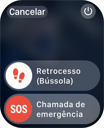 Prima o ícone para desligar.