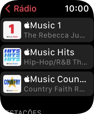 Prima a estação de rádio pretendida.