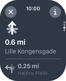 Press the end icon.