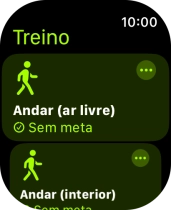 Prima a atividade de treino pretendida para iniciar-la.