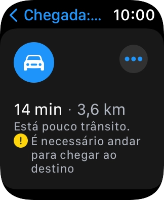 Prima o percurso pretendido.