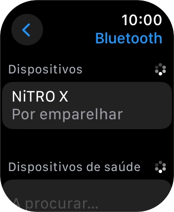 Prima o dispositivo Bluetooth pretendido.